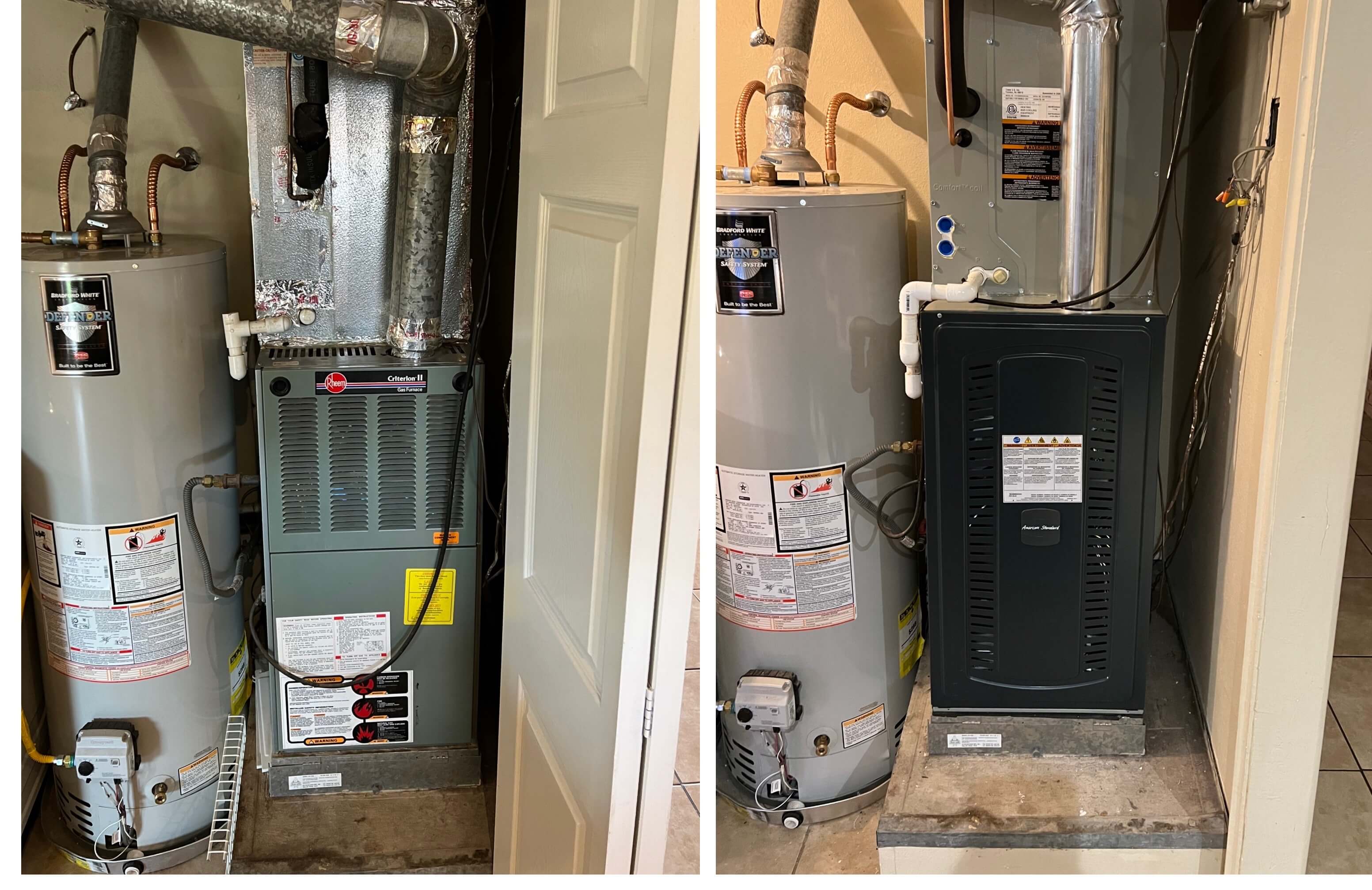 Portfolio image of SEER HVAC replacement work done on a heater and boiler unit located in Green Valley, Arizona. 