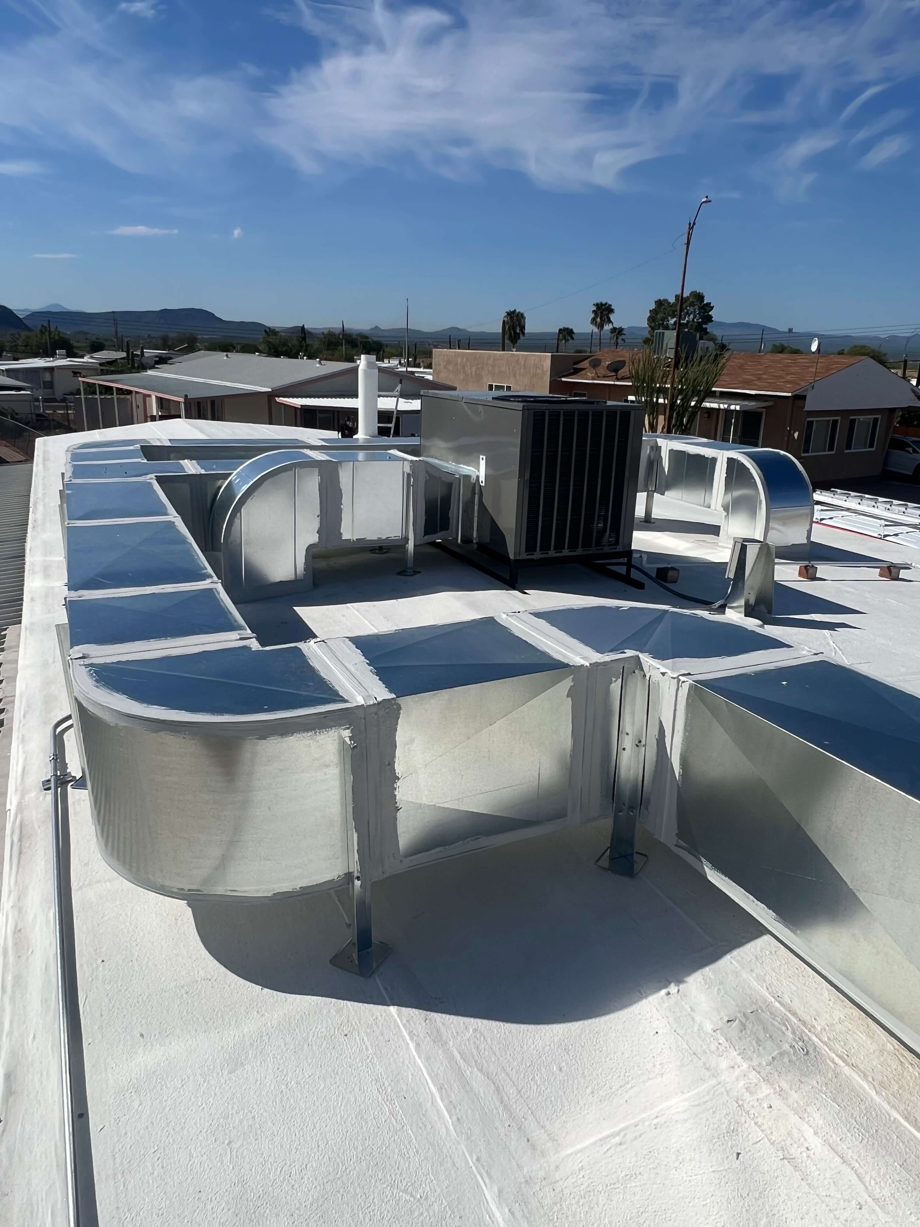 Portfolio image of SEER HVAC work done on the air ducts of a commerical building located in Tucson, Arizona.